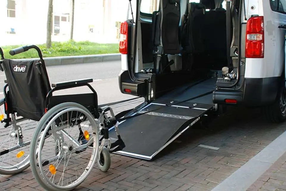 wheelchair outside the Ambulance